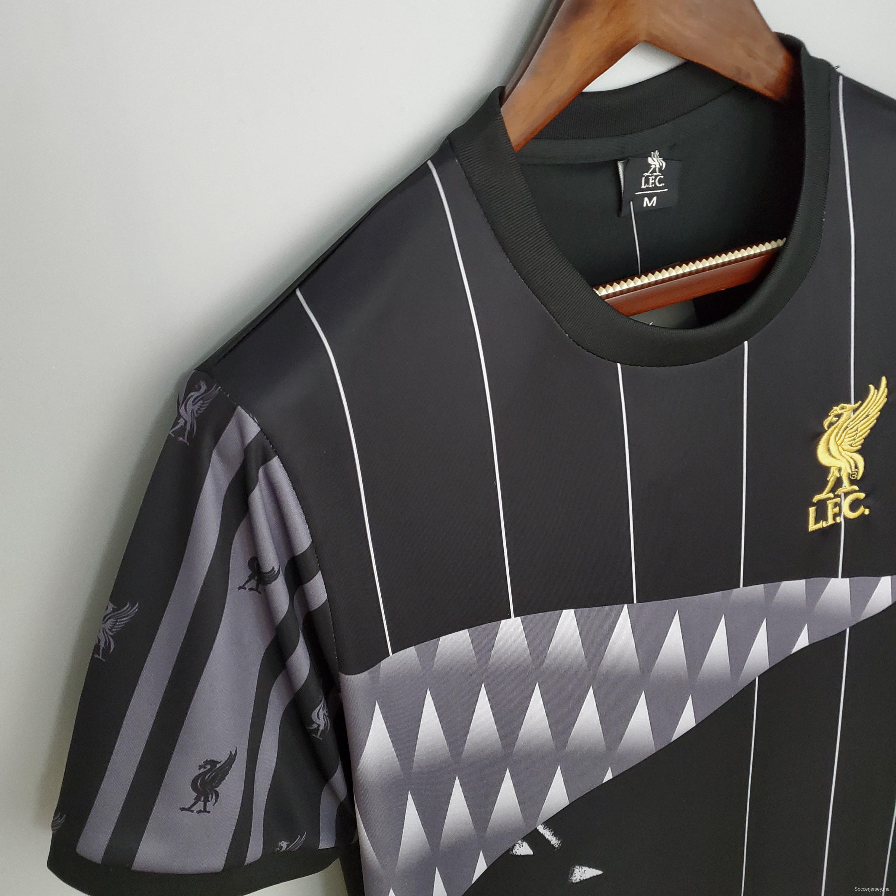 Retro Liverpool Champion Special Edition Black Soccer Jersey