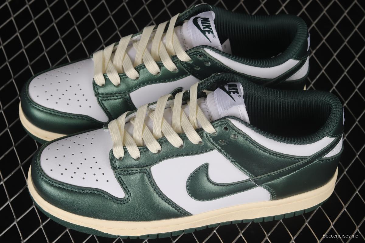 NIKE SB DUNK Low Vintage Green Navy Green Distressed SB Buckle Backboard Fashion Casual Sneakers DQ8580-100