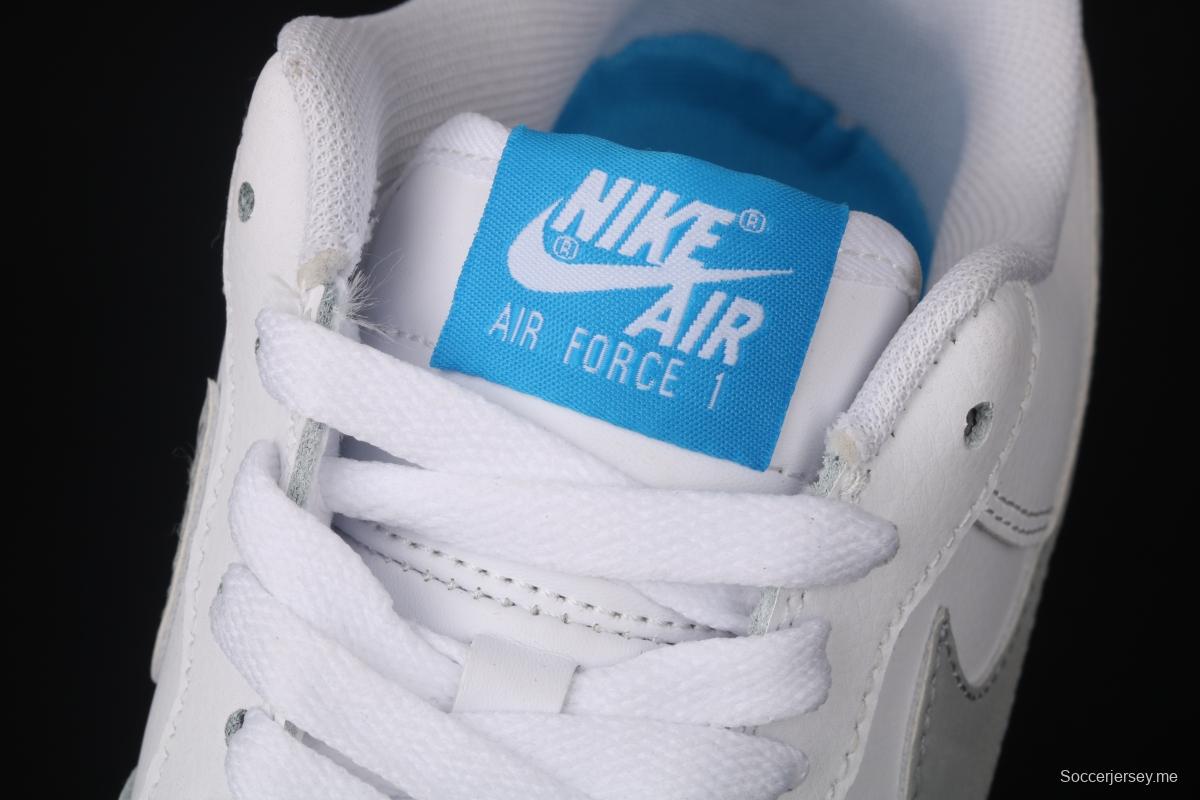 NIKE Air Force 1 Low NBA Flying Man Carter personal PE White Lake Blue 3M reflective low-top casual board shoes CK5433-200