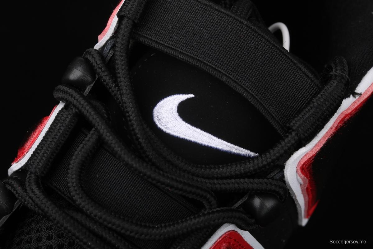 NIKE Air More Uptempo 96 QS Laser Crimson Pippen initial series classic high street leisure sports culture basketball shoes black lava gradual red and white CJ6129-001