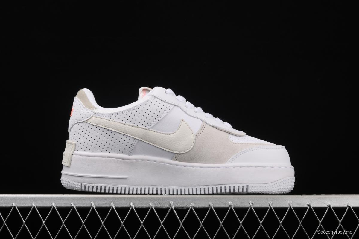 NIKE Air Force 1 ShAdidasow light weight heightened low-top board shoes CZ8107-100