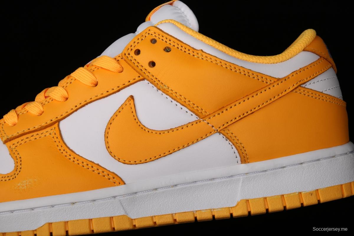 NIKE DUNK Low SB dunk series white and yellow color matching low-side leisure sports skateboard shoes DD1503-800