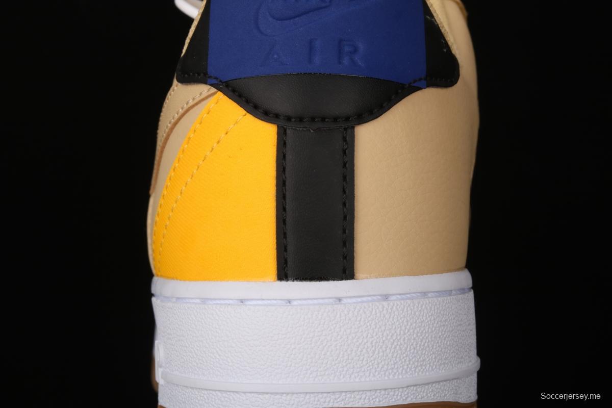 NIKE Air Force 1 Low NBA yellow and white raw rubber low-side leisure sports board shoes CT2298-200