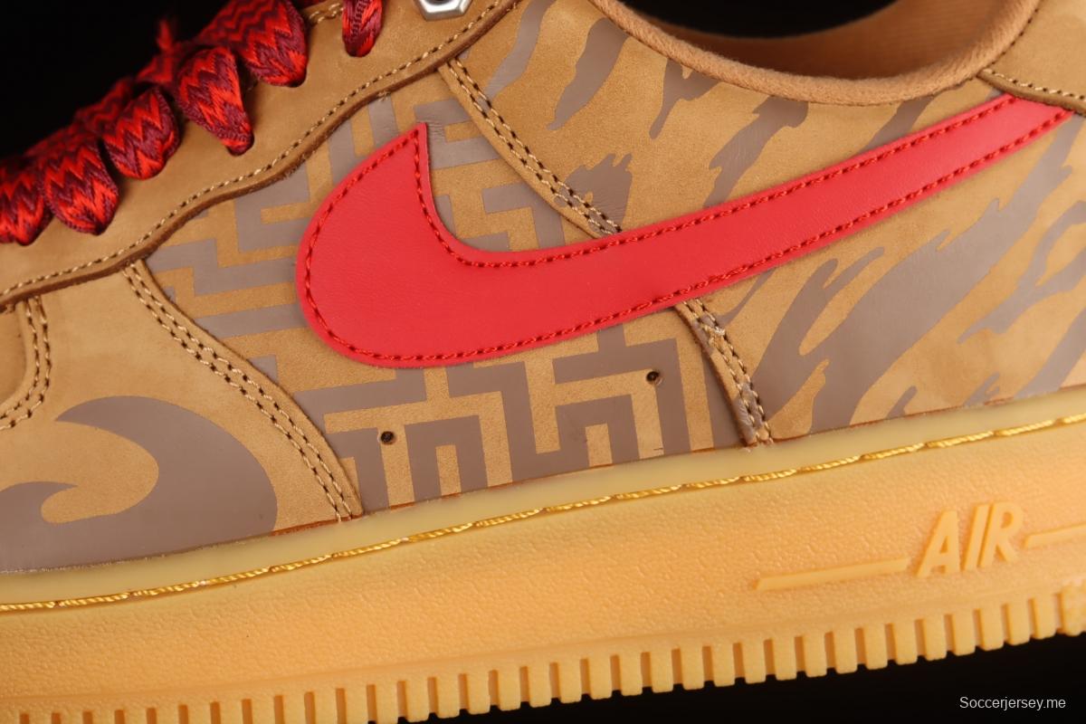 NIKE Air Force 1: 07 Low head suede wheat-colored tiger year limit low-top casual board shoes CJ9179-202