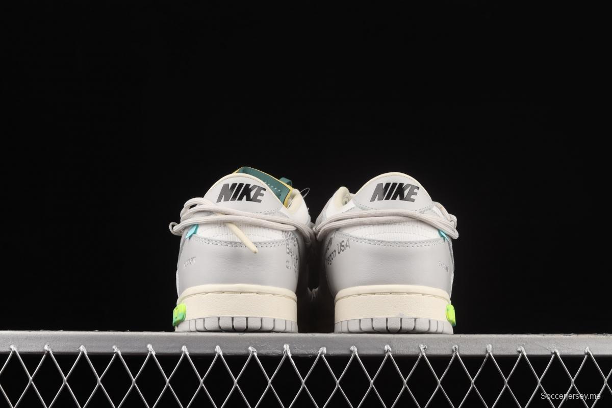 OFF-White x NIKE DUNK Low OW gray SB buckle rebound fashion casual board shoes DM1602-117