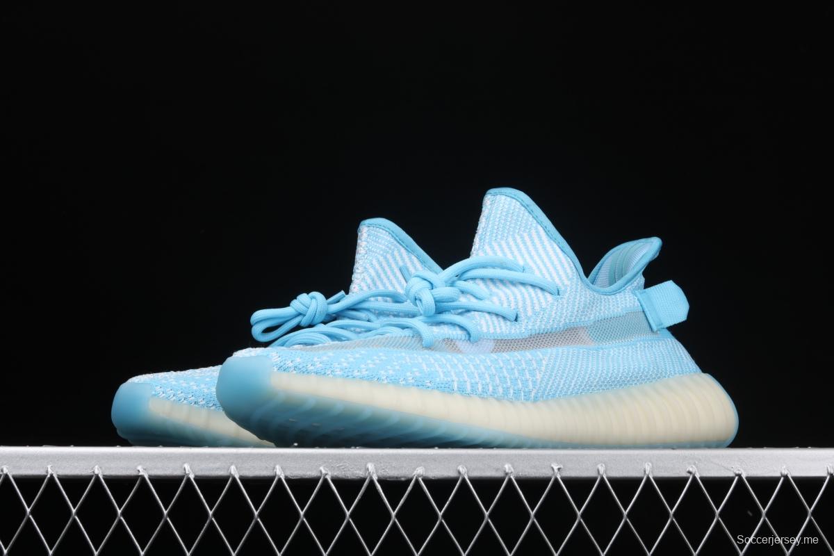 Adidas Yeezy 350 Boost V2 CI1173 Darth Coconut 350 second generation silver powder hollowed-out North Carolina blue color match