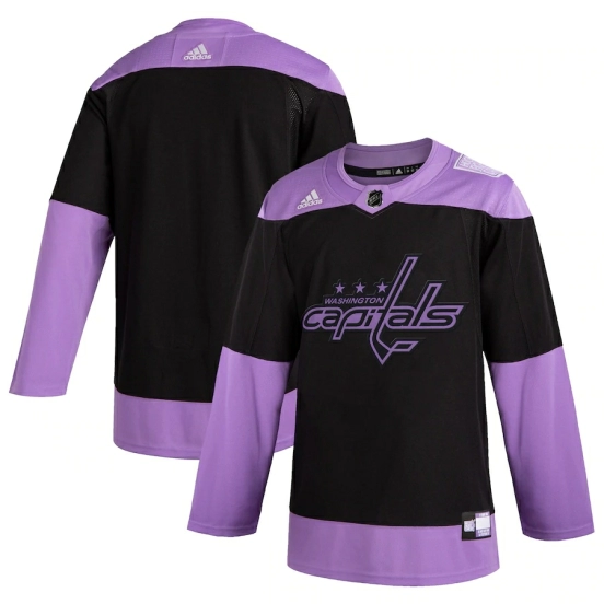 Men's Black Hockey Fights Cancer Practice Team Jersey