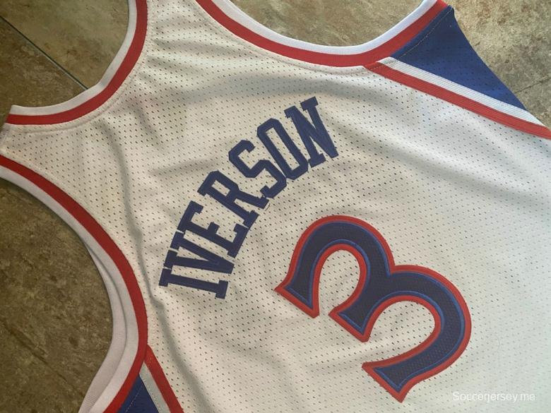 Men's Allen Iverson White Retro Classic Team Jersey