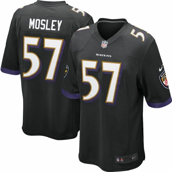 Youth C.J. Mosley Black Alternate Player Limited Team Jersey