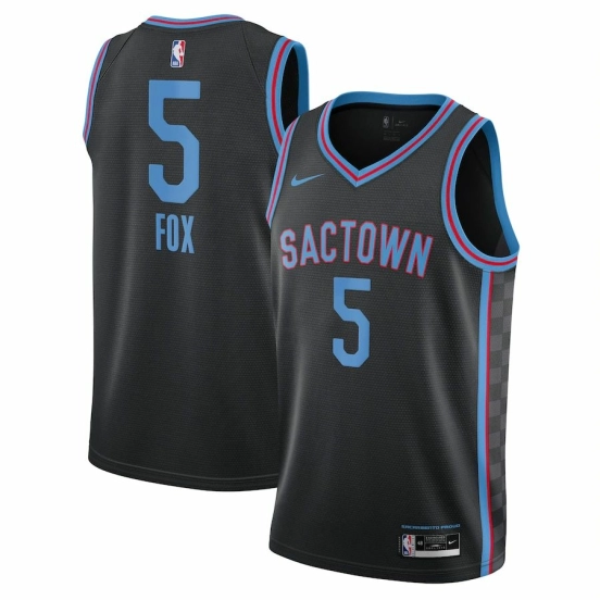 City Edition Club Team Jersey - Black - De'Aaron Fox - Youth - 2020