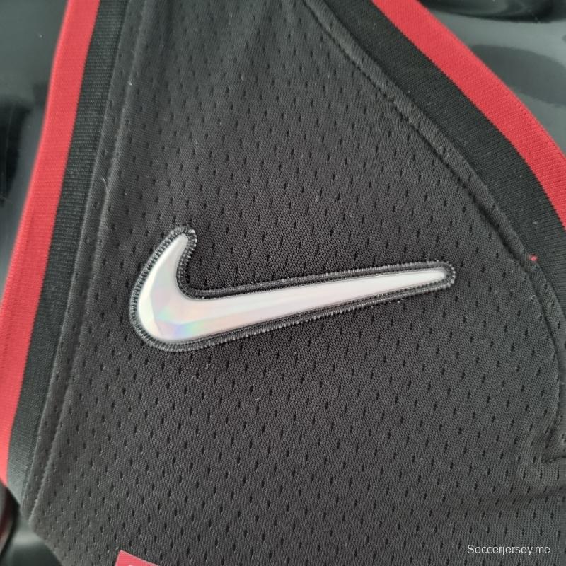 قميص الذكرى 75 لميامي هيت ميامي هيت ADEBAYO#13 قميص دوري كرة السلة الأمريكي للمحترفين أسود
