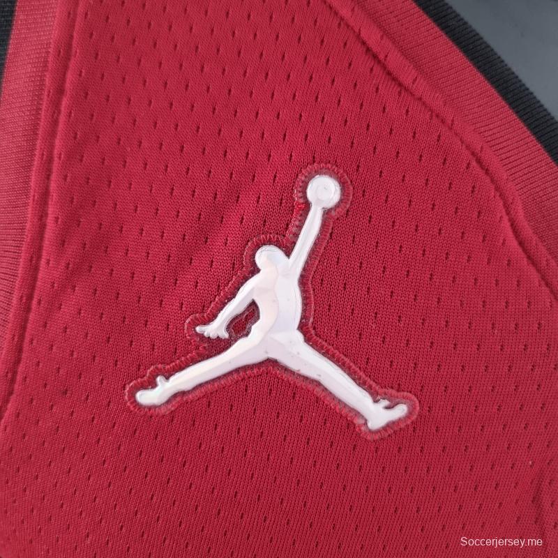 الذكرى ال75 لميامي هيت ميامي هيت جوردان جيمس #6 قميص دوري كرة السلة الأمريكي للمحترفين باللون العنابي
