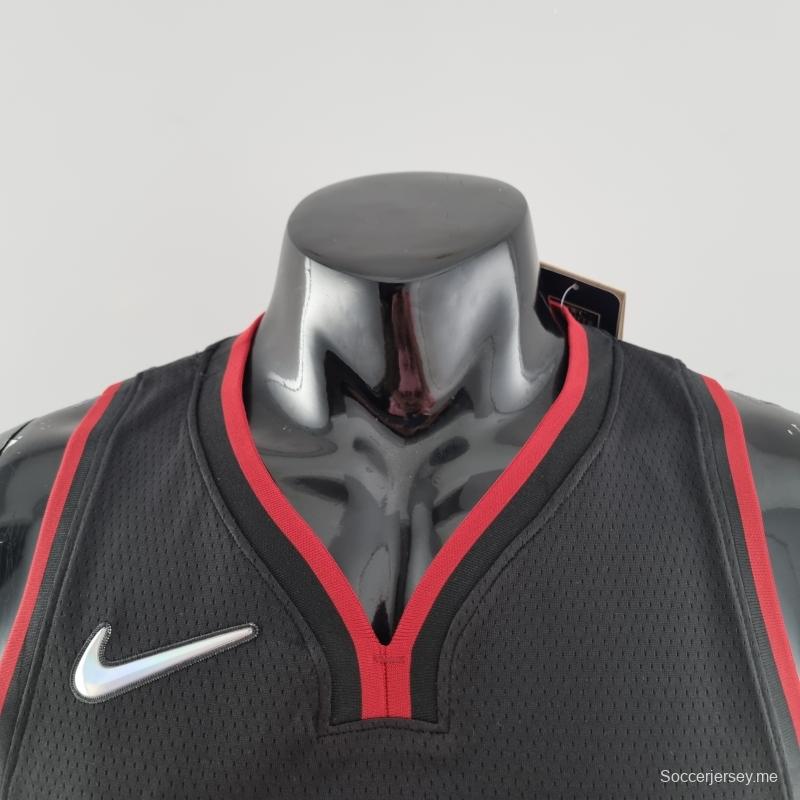 الذكرى 75 لميامي هيت ميامي هيت HERRO#14 قميص دوري كرة السلة الأمريكي للمحترفين أسود اللون
