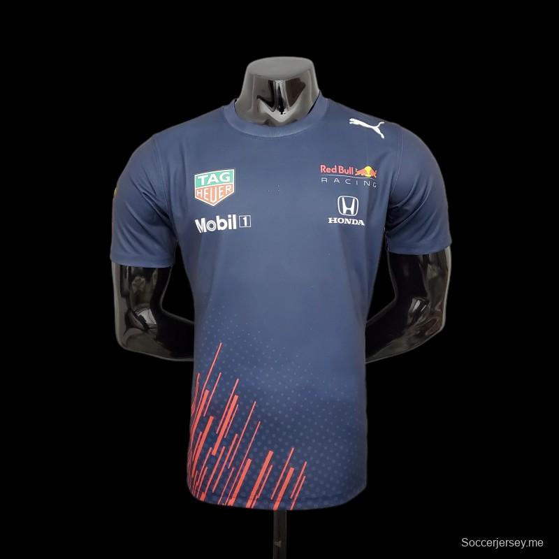 بدلة سباق الفورمولا 1 للفورمولا 1؛ بدلة سباق هوندا ريد بول باللون الأزرق الملكي

