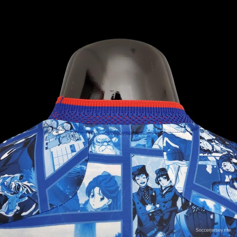 2021 الإصدار التذكاري لليابان 2021 القميص الأزرق
