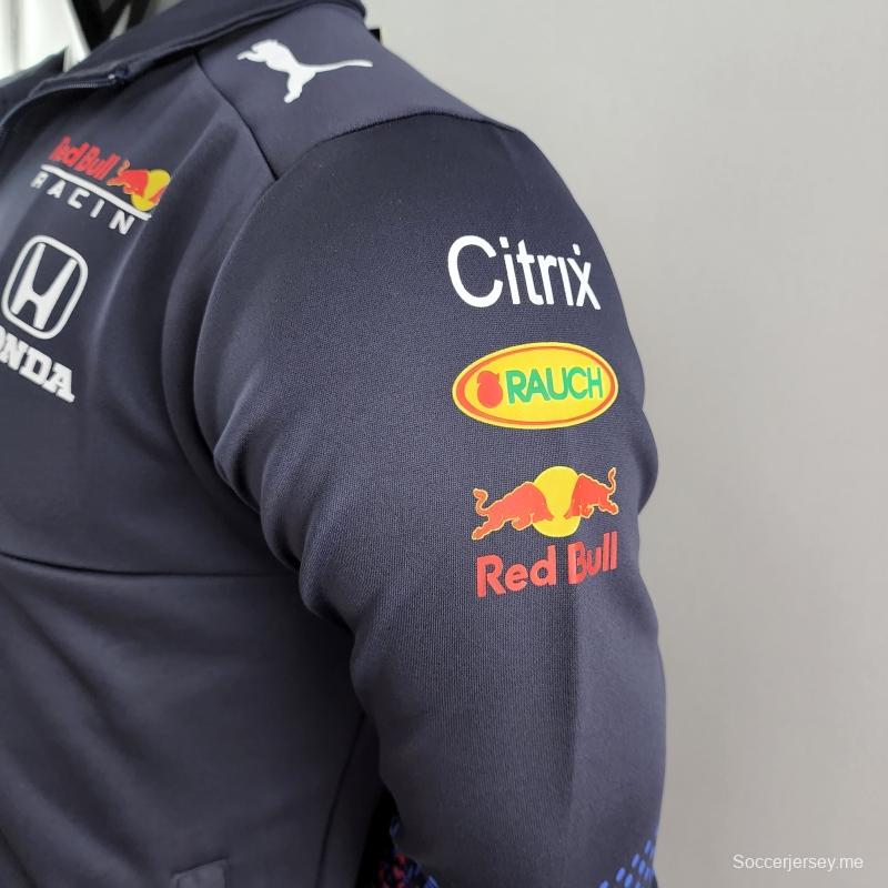 2022 سترة بقبعة بقلنسوة كاملة بسحاب من ريدبول F1 #0004
