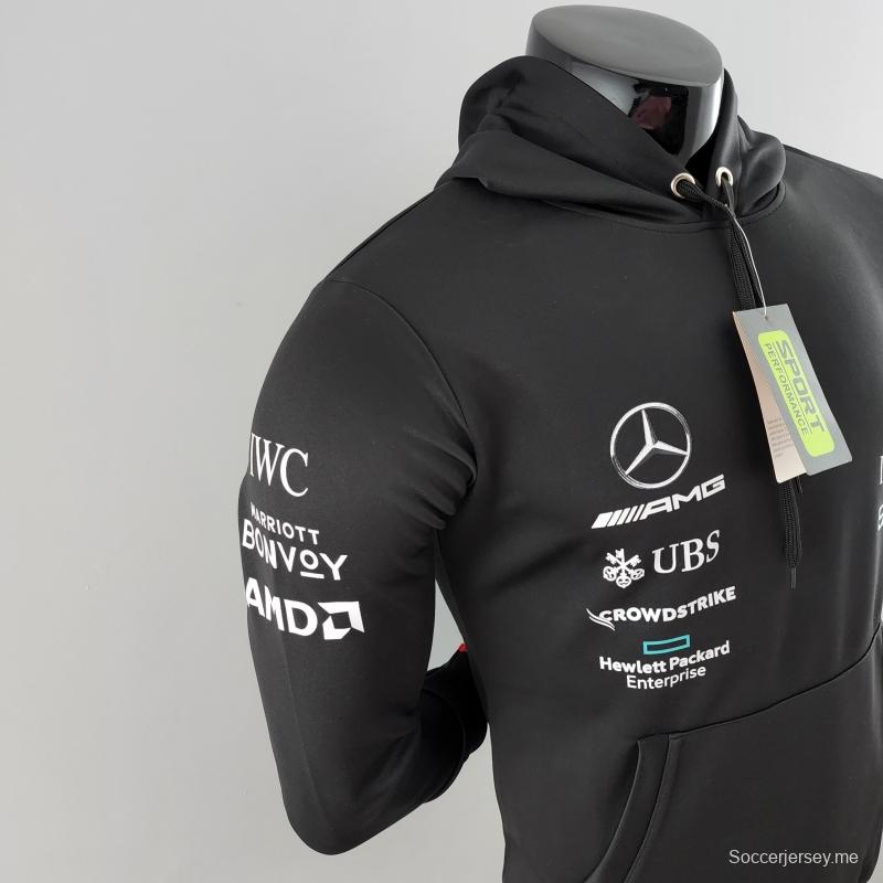 2022 سترة مرسيدس AMG بتروناس AMG بتروناس السوداء #0001 لفورمولا 1 2022
