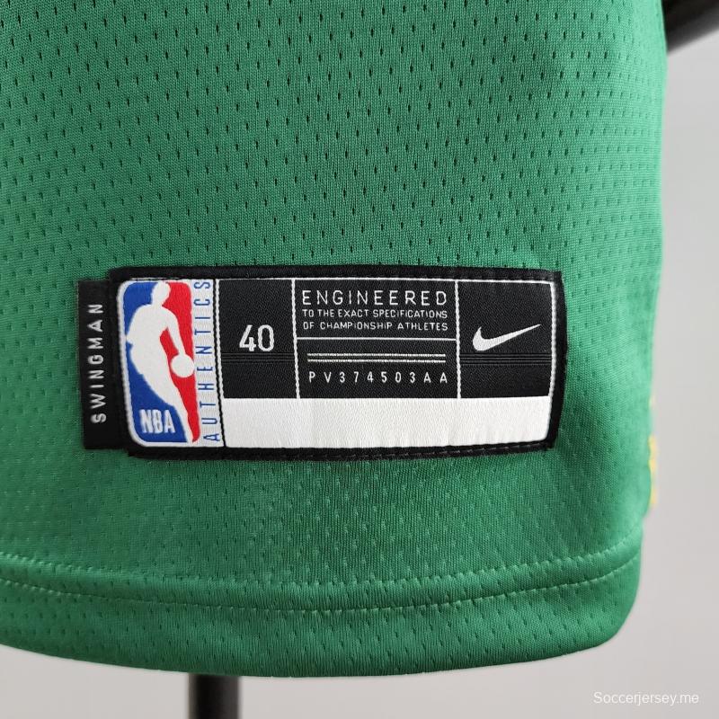 قميص بوسطن سيلتيكس بوسطن سيلتيكس تاتوم #0 قميص دوري كرة السلة الأمريكي للمحترفين باللون الأخضر والذهبي
