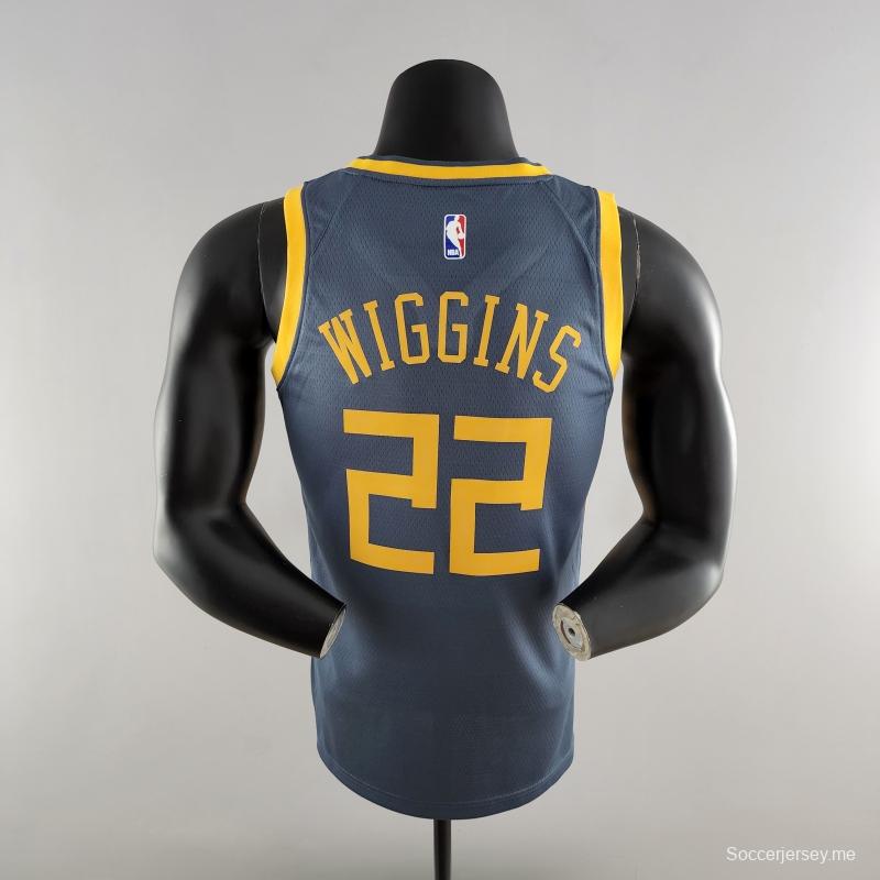 قميص ويجنز 2018 WIGGINS #22 غولدن ستيت ووريورز رمادي دوري كرة السلة الأمريكي للمحترفين
