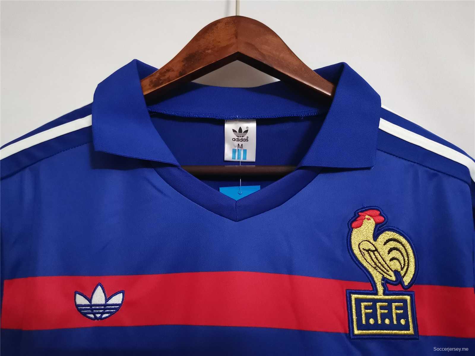 قميص منتخب فرنسا لكرة القدم الفرنسي القديم 1984 ريترو 1984
