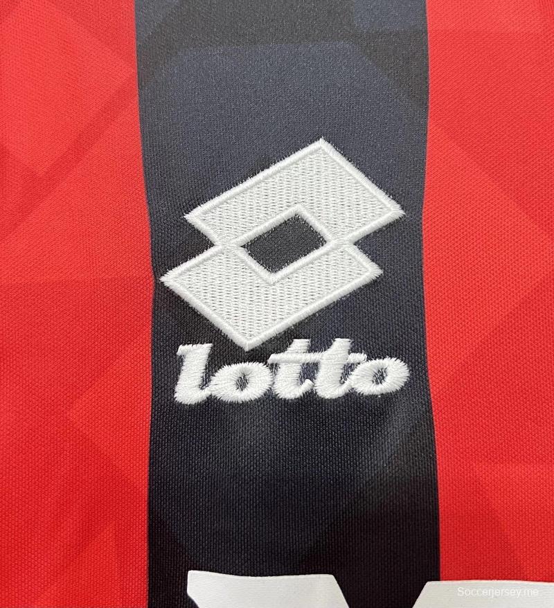 قميص فريق ميلان 93/94 ريترو 93/94 قميص فريق ميلان الإيطالي لكرة القدم الأساسي
