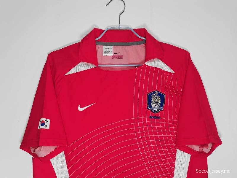 قميص منتخب كوريا 2002 ريترو 2002 لكرة القدم الأساسي
