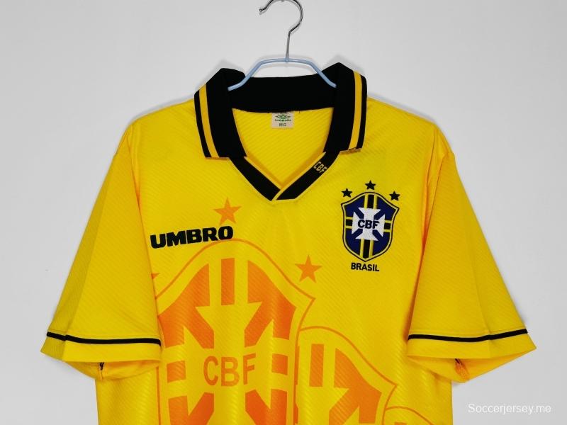 قميص منتخب البرازيل لكرة القدم الأساسي للبرازيل 1993/94 ريترو
