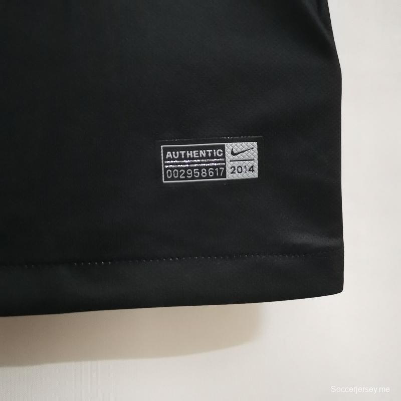 قميص كرة قدم برتغالي ريترو 2015 ذهاباً وإياباً أسود اللون
