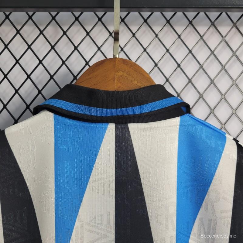 قميص انتر ميلان 92/93 ريترو ميلان 92/93 ابيض
