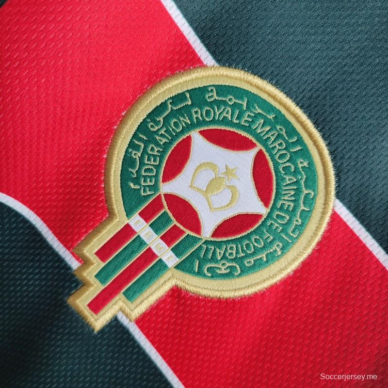 قميص بأكمام طويلة ريترو 1998، قميص منتخب المغرب لكرة القدم المحلي
