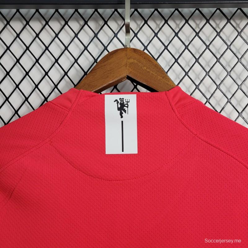 قميص بأكمام طويلة ريترو بأكمام طويلة 07-08 مانشستر يونايتد في الدوري الإنجليزي الممتاز
