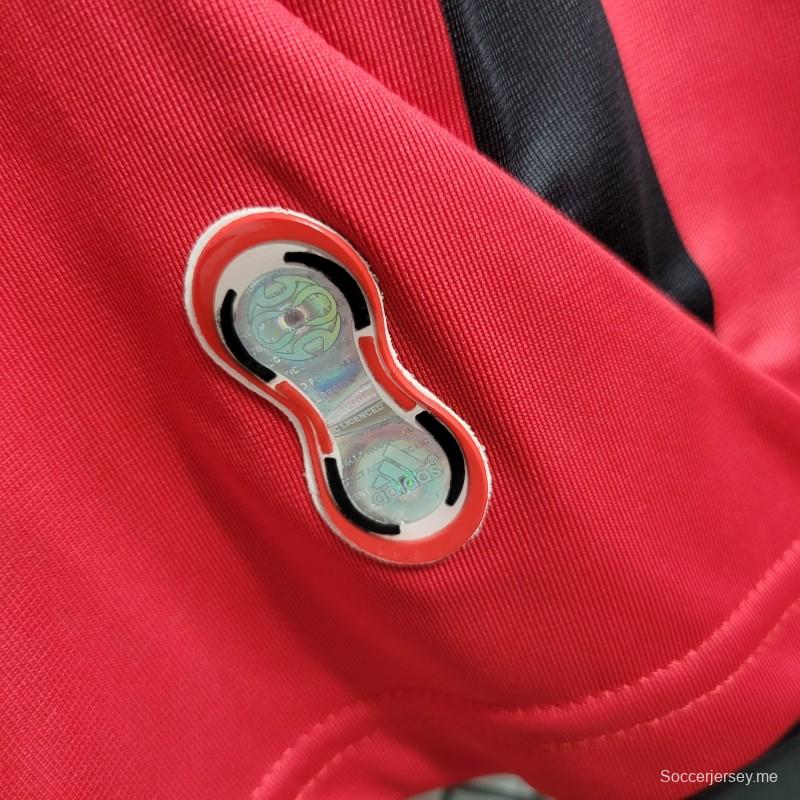 قميص عتيق بأكمام طويلة الأكمام ريترو 07-08 قميص ميلان الإيطالي الرئيسي
