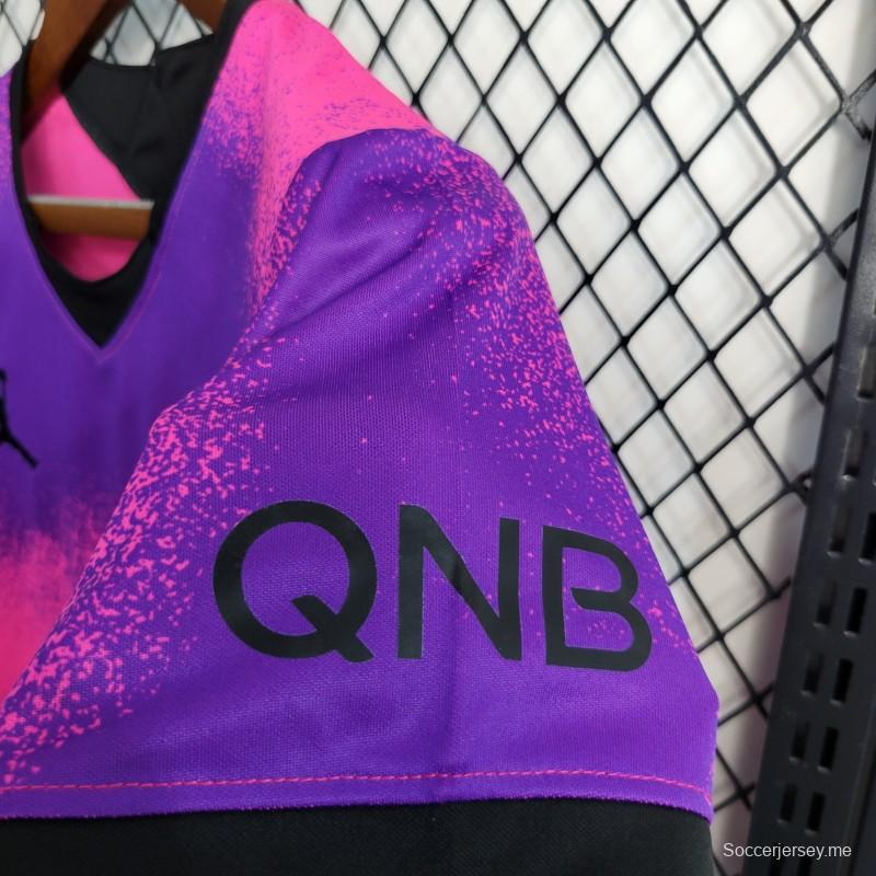 قميص ريترو 20-21 أطفال باريس سان جيرمان باريس فورتس وردي مقاس 16-28
