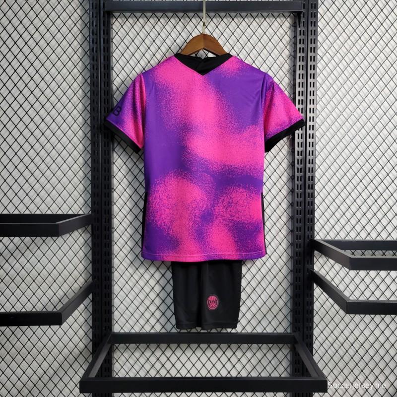 قميص ريترو 20-21 أطفال باريس سان جيرمان باريس فورتس وردي مقاس 16-28
