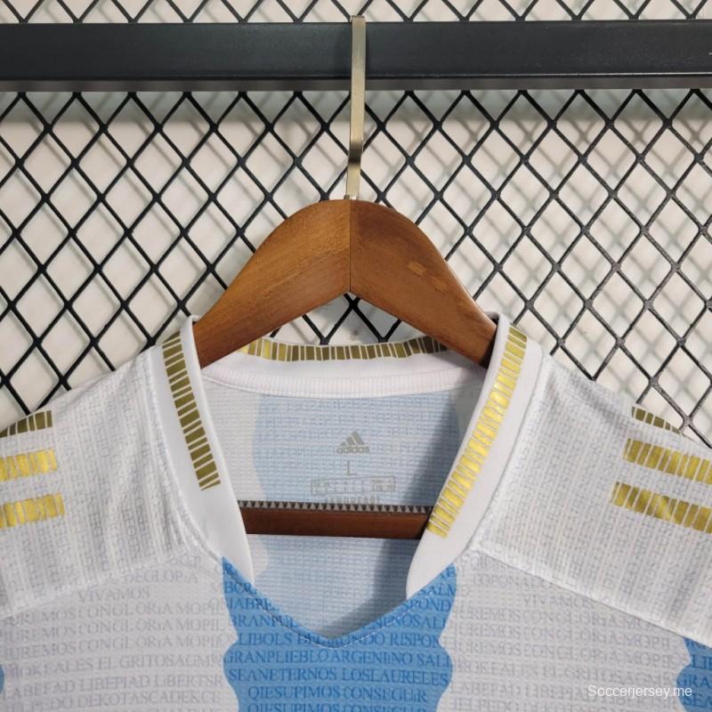 قميص ريترو 2021 الأرجنتين × مارادونا التذكاري للوطن
