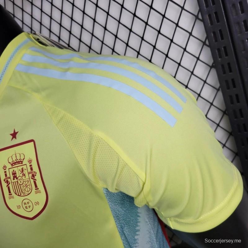 إصدار اللاعب 2024 قميص إسبانيا أصفر أصفر خارجي 2024
