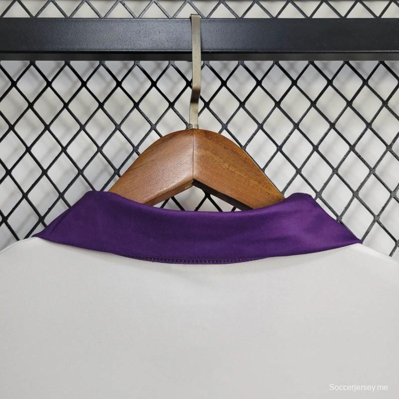 قميص ريترو 84/85 ACF فيورنتينا خارج الديار أبيض اللون
