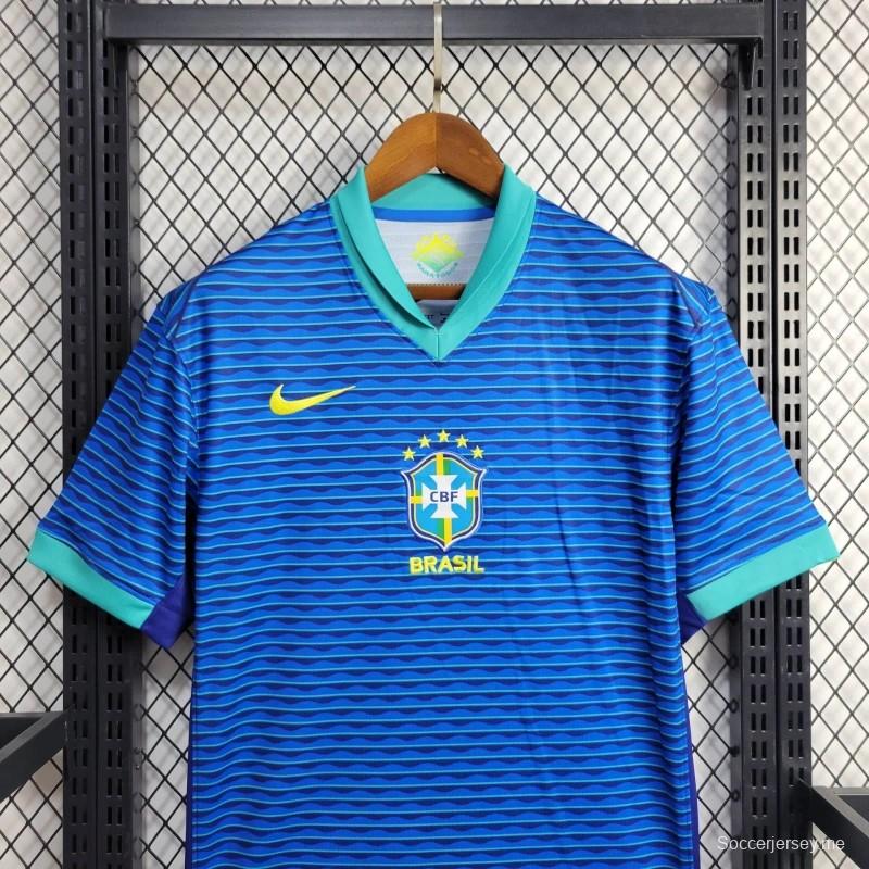 2024 قميص البرازيل أزرق اللون أزرق اللون الأزرق
