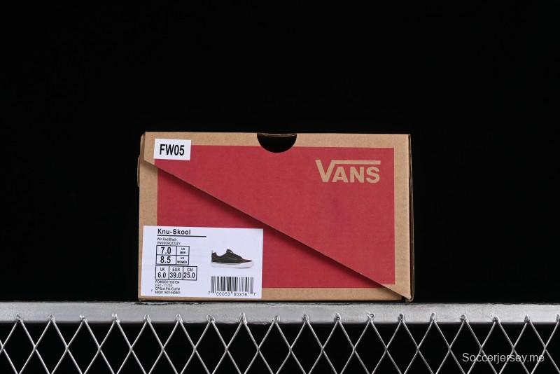 Vans Classics Knu Skool Chunky Tongue Retro Sneakers in Wine Red - VN0009QC02Y
