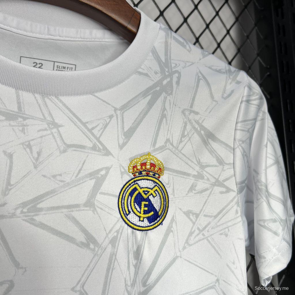 24/25 قميص تدريب ريال مدريد الأبيض قبل المباراة 24/25 أطفال ريال مدريد قبل المباراة
