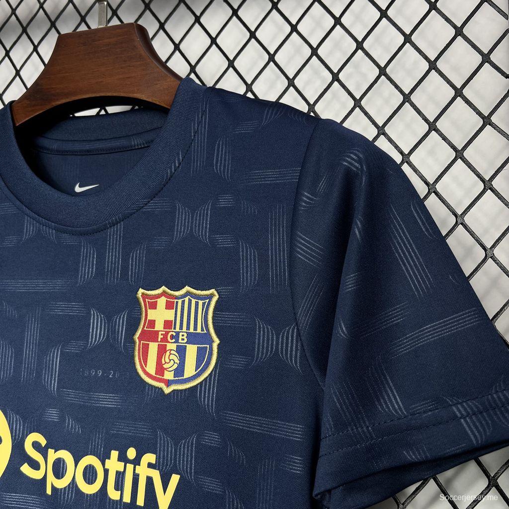 24/25 قميص أطفال برشلونة Away برشلونة أزرق دايل

