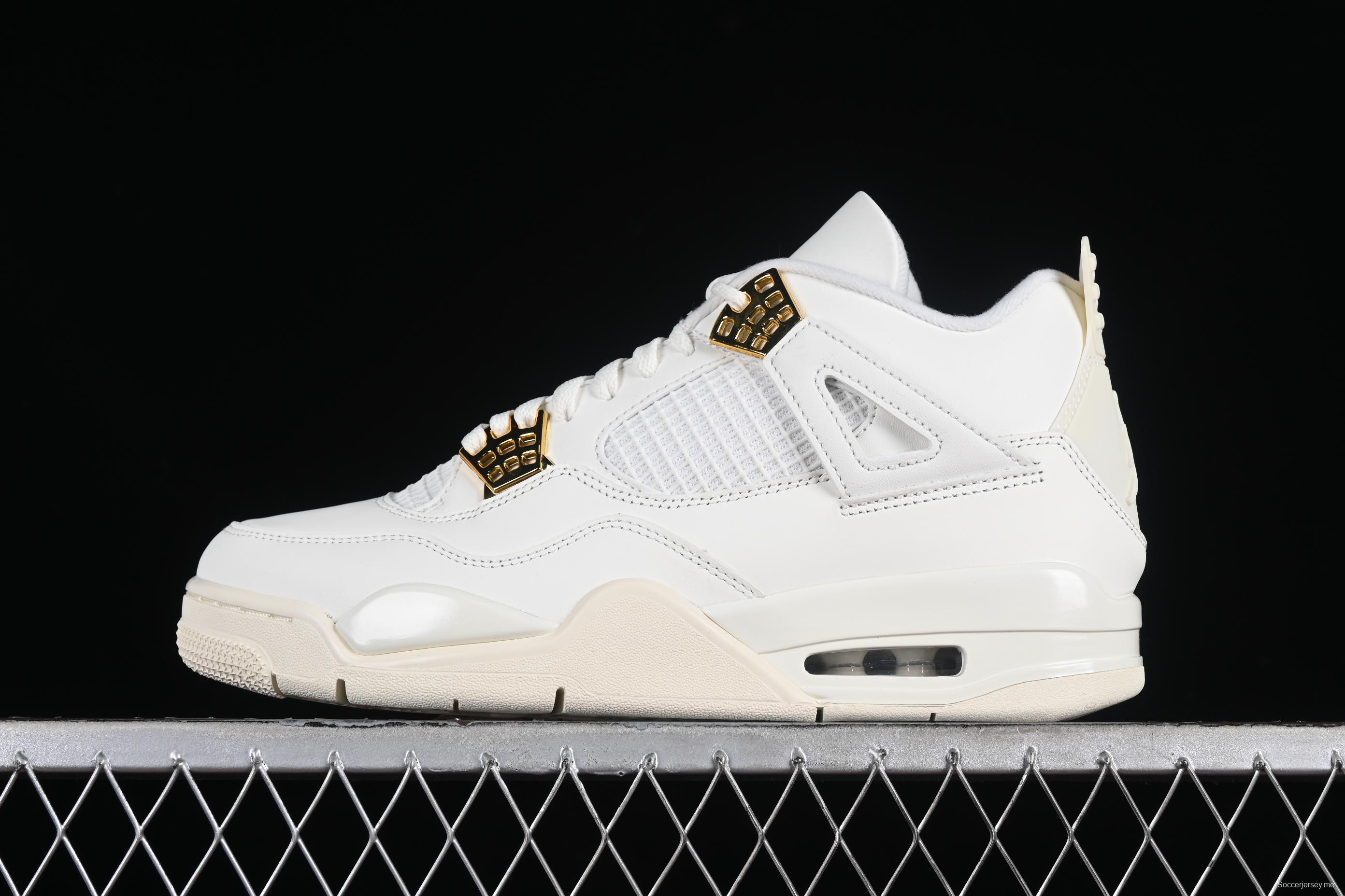 Nike Air Jordan 4 Retro Metallic Gold Basketball Shoes - AQ9129-170