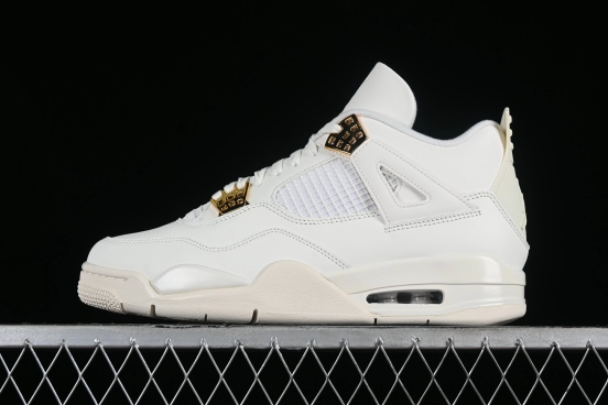 Nike Air Jordan 4 Retro Metallic Gold Basketball Shoes - AQ9129-170