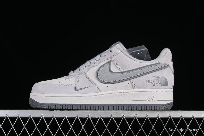 Nike Air Force 1 '07 Low The North Face CDG Collaboration - Light Grey Pigskin Low-Top Casual Sneakers - HD1968-016