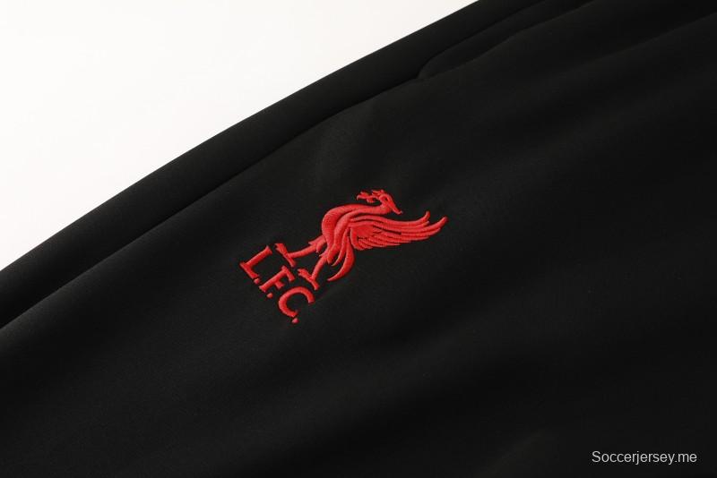 24/25 ليفربول جاكيت أبيض بسحاب كامل أبيض + بنطلون طويل + بنطلون طويل