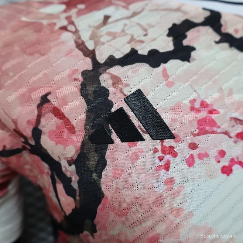 نسخة اللاعب 2024 قميص خاص أبيض اللون أبيض خاص باليابان تمبل كونسيبت 2024