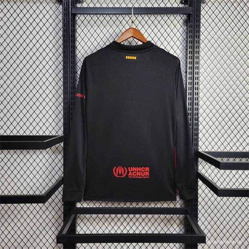 2024/25 2024 قميص برشلونة Away أسود بمناسبة مرور 125 عاماً على تأسيسه