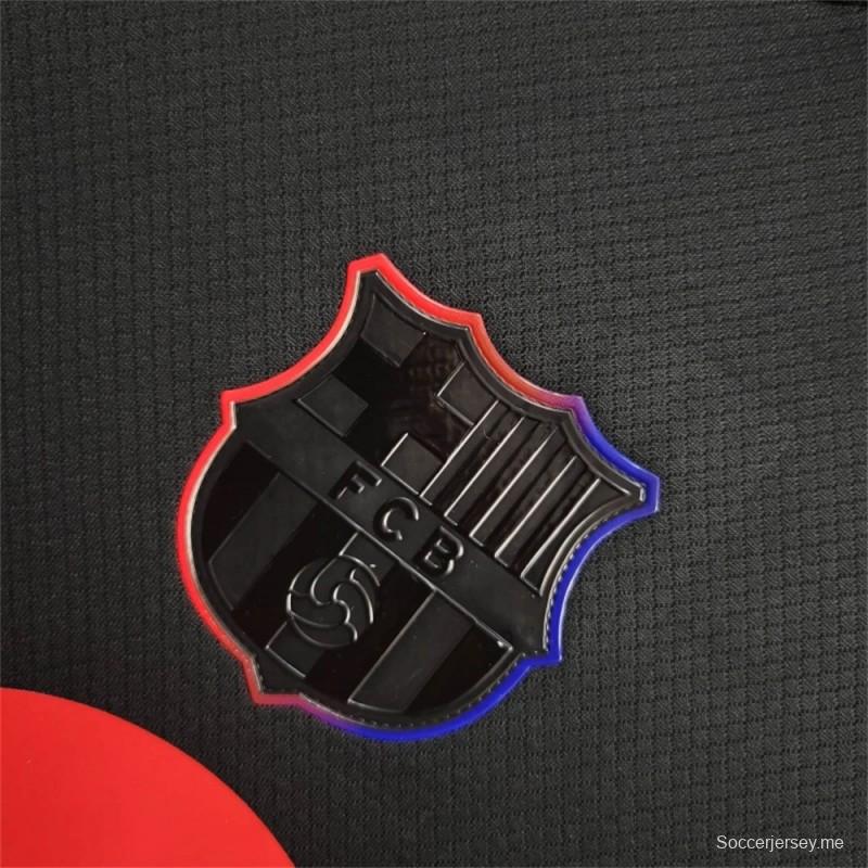 2024/25 2024 قميص برشلونة Away أسود بمناسبة مرور 125 عاماً على تأسيسه