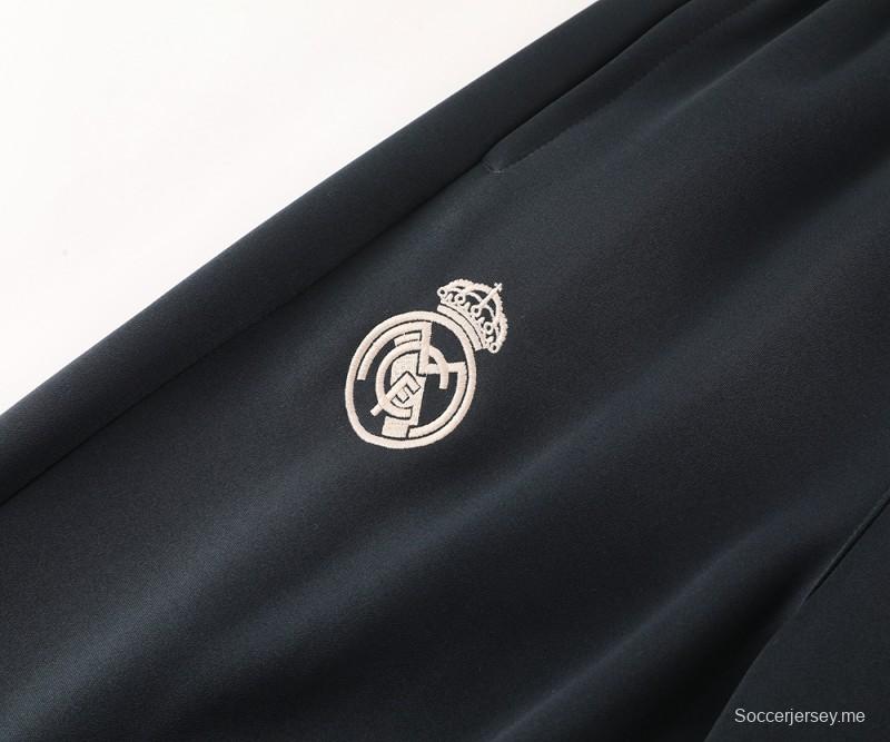 24/25 ريال مدريد 24/25 جاكيت وردي فاتح بسحاب كامل + بنطلون طويل