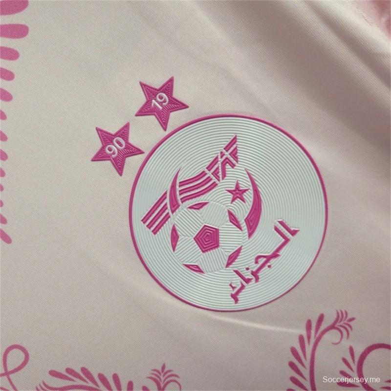 2024 قميص تدريب الجزائر الوردي 2024
